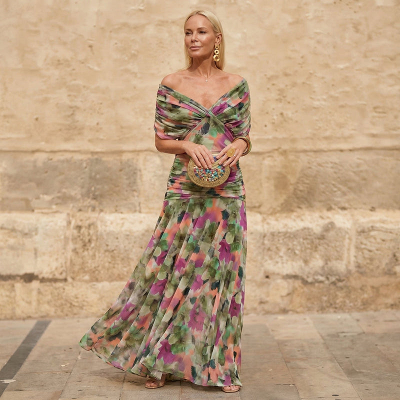 Hazel | Elegant Colourful Dress