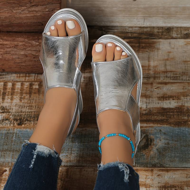 Rosalie | Stylish Metallic Sandals