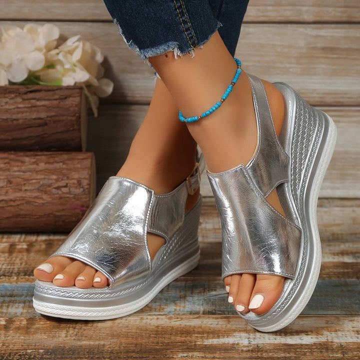 Baylie - Stylish Metallic Sandals