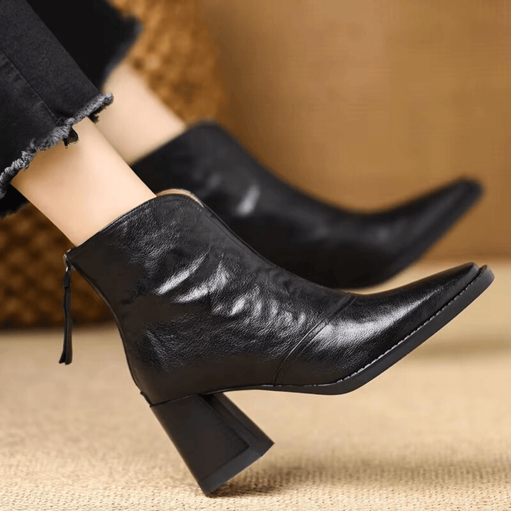 Claudia | Luxe Mid-Heel Ankle Boots