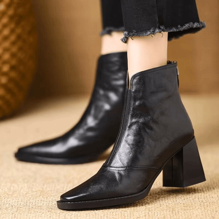 Claudia | Luxe Mid-Heel Ankle Boots