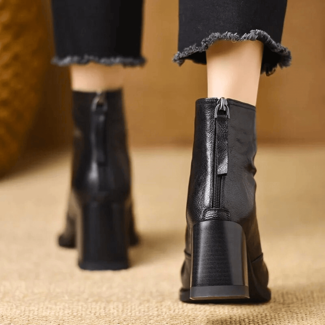 Claudia | Luxe Mid-Heel Ankle Boots