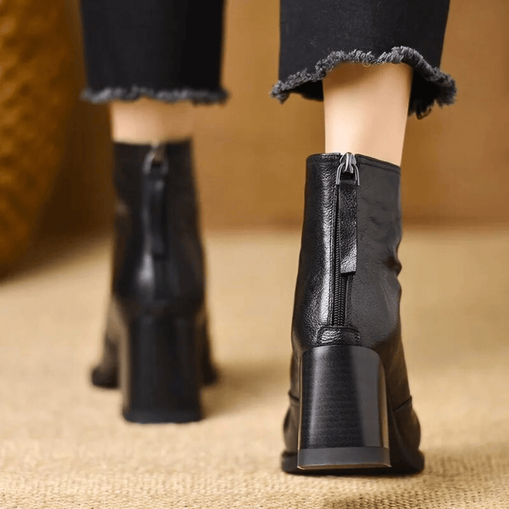 Claudia | Luxe Mid-Heel Ankle Boots