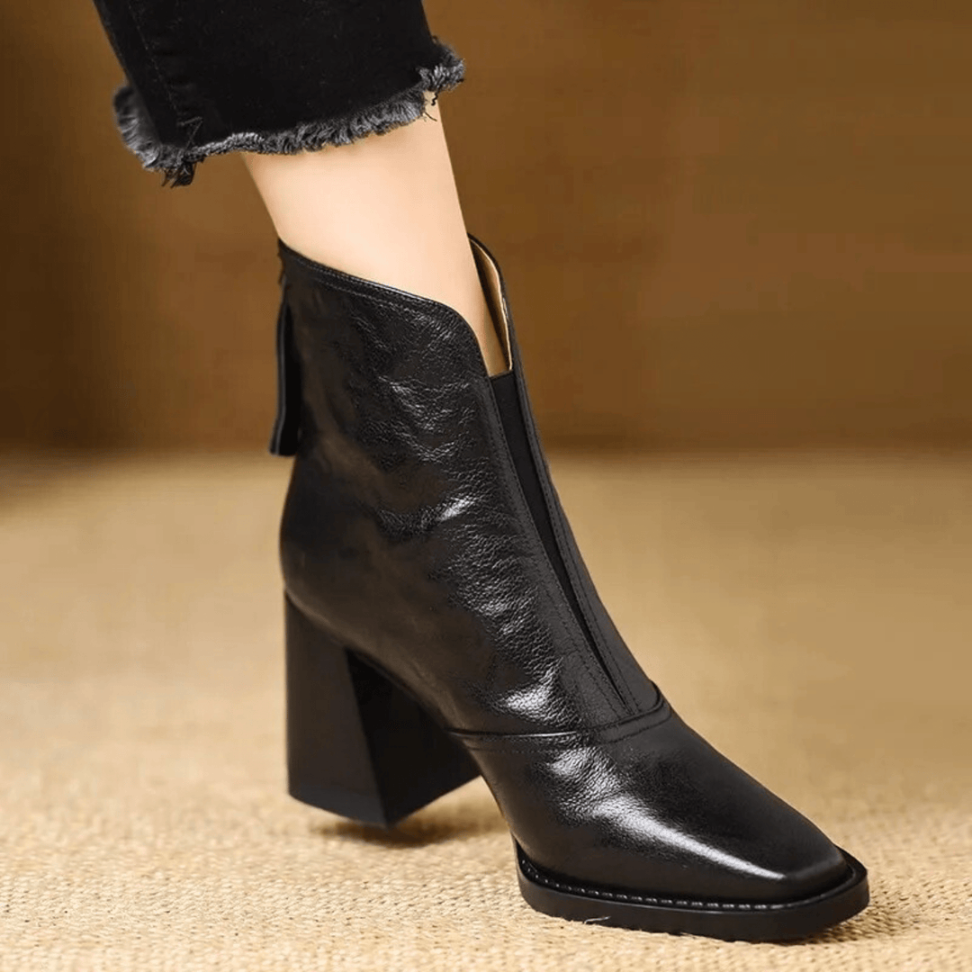 Claudia | Luxe Mid-Heel Ankle Boots