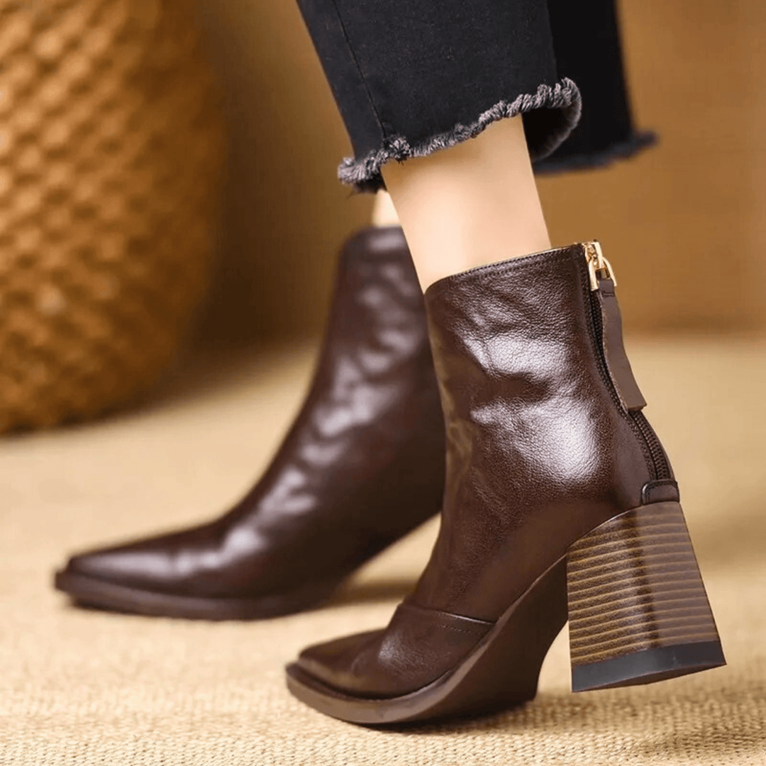 Claudia | Luxe Mid-Heel Ankle Boots