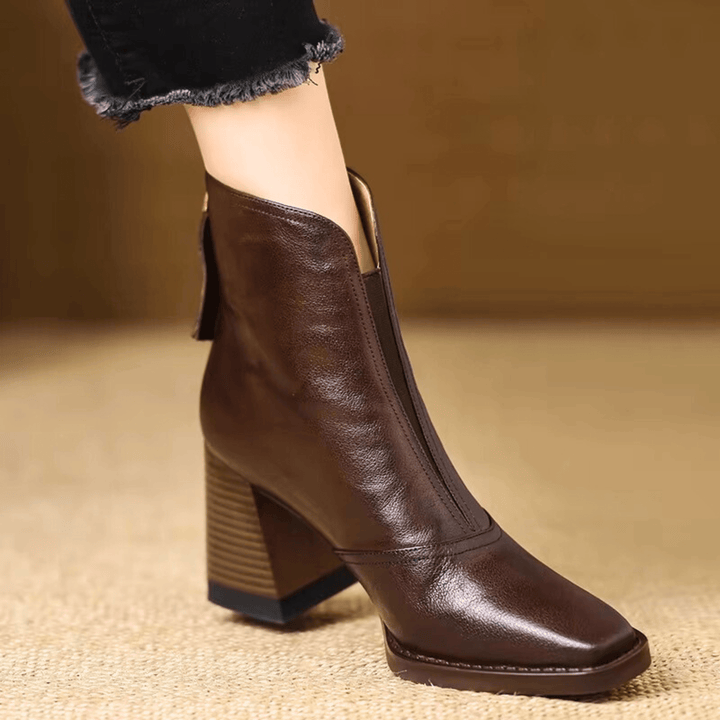 Claudia | Luxe Mid-Heel Ankle Boots